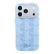 Lacoste Lacoste iPhone 18 Pro Max Hoesje harde behuizing - MagSafe - PVC - The Blend - reliëf Lichtblauw