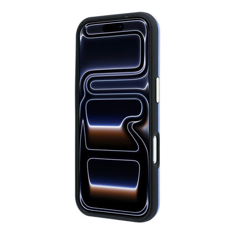 Guess Guess iPhone 18 Pro Max Hoesje harde behuizing - SW - generfd PU - groot logo van hars Lichtblauw Guess Guess iPhone 18 Pro Max Hoesje harde behuizing - SW - generfd PU - groot logo van hars Lichtblauw