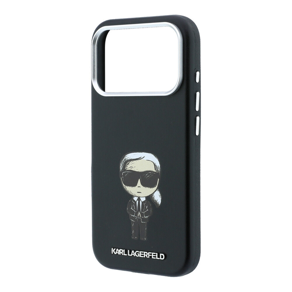Karl Lagerfeld Karl iPhone 18 Pro Max Coque structure rigide - MagSafe - SW - PU lisse - Ikonik Sketch Noir Karl Lagerfeld Karl iPhone 18 Pro Max Coque structure rigide - MagSafe - SW - PU lisse - Ikonik Sketch Noir