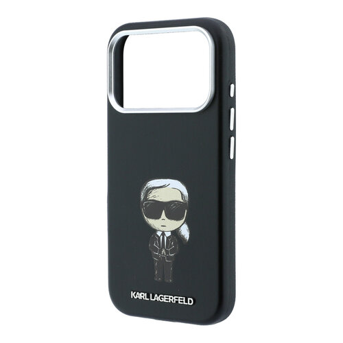 Karl Lagerfeld Karl Lagerfeld iPhone 18 Pro Max/iPhone 17 Pro Max Hartschalenhülle MagSafe SW Glattes PU Ikonik Skizze - Schwarz