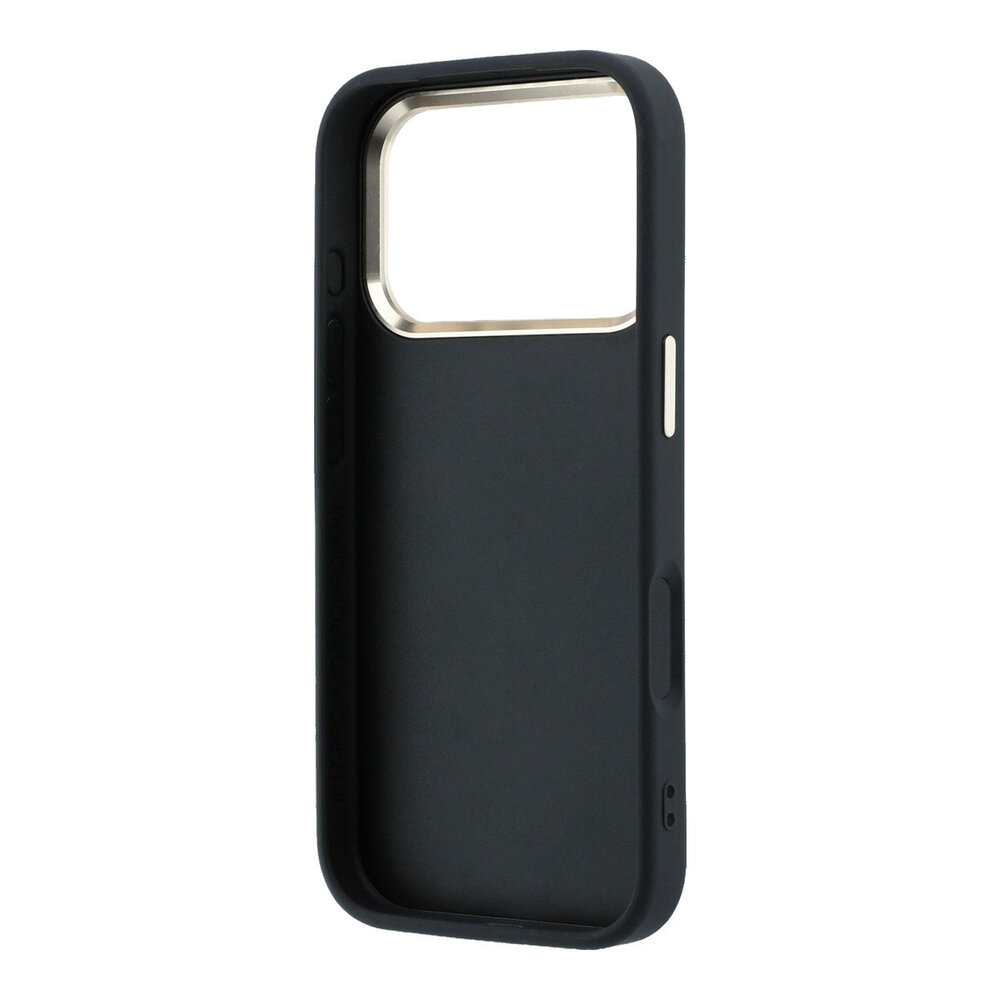 Guess Guess iPhone 18 Pro Max Coque structure rigide - 4G - PU - grand logo en strass Noir