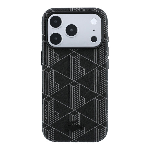 Lacoste Lacoste iPhone 18 Pro/iPhone 17 Pro Hartschalenhülle MagSafe PVC The Blend Prägung - Schwarz