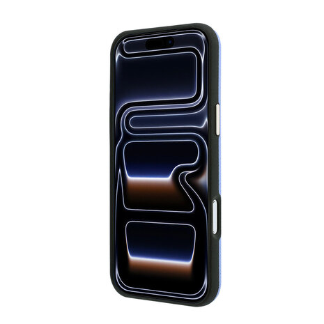 Guess Guess iPhone 18 Pro Max Hoesje harde behuizing - MagSafe - SW - generfd PU - rond strasslogo Lichtblauw Guess Guess iPhone 18 Pro Max Hoesje harde behuizing - MagSafe - SW - generfd PU - rond strasslogo Lichtblauw