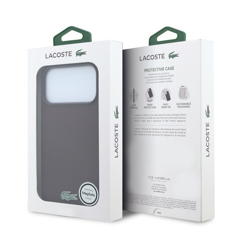 Lacoste Lacoste iPhone 18 Pro Max Hülle Hartschale - MagSafe - Petit Pique - PVC - lackiertes Logo Bordeauxrot Lacoste Lacoste iPhone 18 Pro Max Hülle Hartschale - MagSafe - Petit Pique - PVC - lackiertes Logo Bordeauxrot