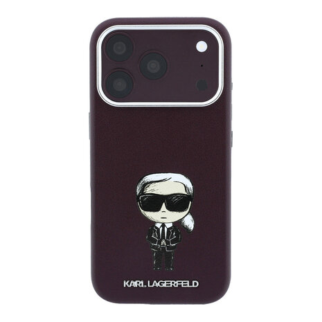 Karl Lagerfeld Karl iPhone 18 Pro Coque structure rigide - MagSafe - SW - PU lisse - Ikonik Sketch Bordeaux Karl Lagerfeld Karl iPhone 18 Pro Coque structure rigide - MagSafe - SW - PU lisse - Ikonik Sketch Bordeaux