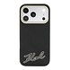 Karl Lagerfeld Karl iPhone 18 Pro Max Coque structure rigide - MagSafe - SW - PU grainé - logo signature en résine Noir