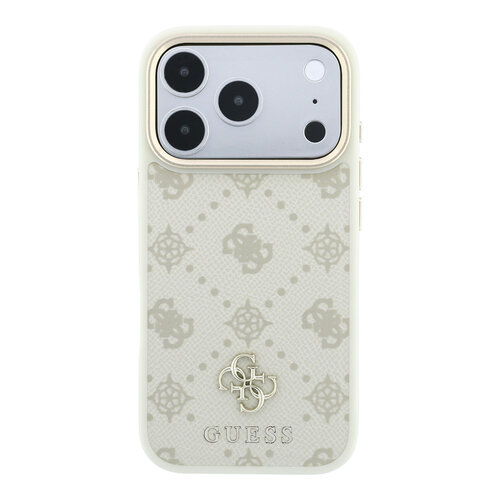 Guess Guess iPhone 18 Pro/iPhone 17 Pro Hartschalenhülle MagSafe Pfingstrose HS Kleines 4G-Logo - Beige