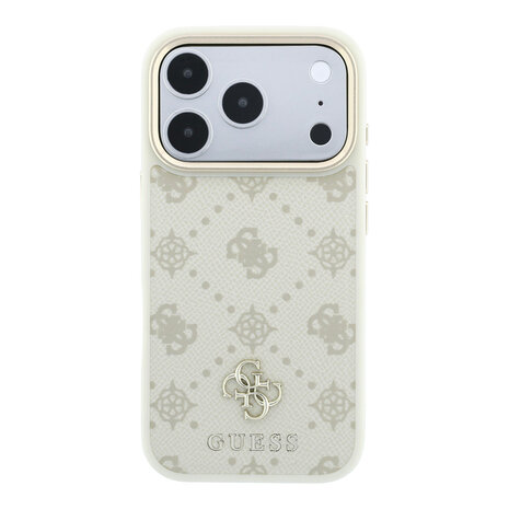 Guess Guess iPhone 18 Pro Case hard shell - MagSafe - Peony - HS - 4G - small logo Beige Guess Guess iPhone 18 Pro Case hard shell - MagSafe - Peony - HS - 4G - small logo Beige