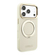 Guess Guess iPhone 18 Pro Max Hülle Hartschale - MagSafe - 360-Grad-Ringständer - genarbtes PU - klassisches Logo Beige Guess Guess iPhone 18 Pro Max Hülle Hartschale - MagSafe - 360-Grad-Ringständer - genarbtes PU - klassisches Logo Beige