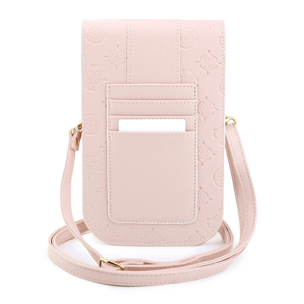 Guess Guess Handytasche Peony - PU - 4G-Logo - klassisches Logo - Streifenmuster - Trageriemen Rosa Guess Guess Handytasche Peony - PU - 4G-Logo - klassisches Logo - Streifenmuster - Trageriemen Rosa
