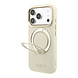 Guess Guess iPhone 18 Pro Hoesje harde behuizing - MagSafe - ringstandaard 360 - generfd PU - klassiek logo Beige Guess Guess iPhone 18 Pro Hoesje harde behuizing - MagSafe - ringstandaard 360 - generfd PU - klassiek logo Beige