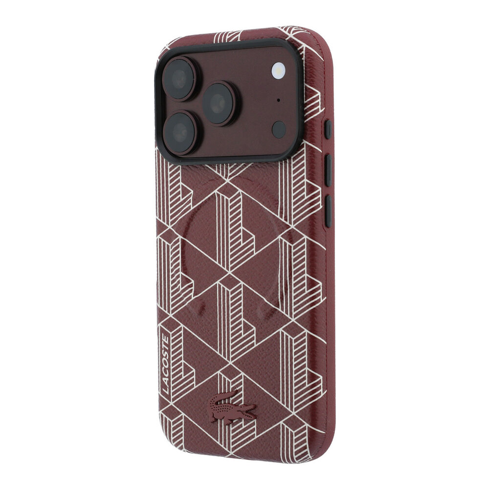 Lacoste Lacoste iPhone 18 Pro Hülle Hartschale - MagSafe - PVC - The Blend - Prägung Bordeauxrot Lacoste Lacoste iPhone 18 Pro Hülle Hartschale - MagSafe - PVC - The Blend - Prägung Bordeauxrot