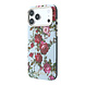 Guess Guess iPhone 18 Pro Hoesje harde behuizing - MagSafe - SW - PU - Blossom Roses-print Lichtblauw Guess Guess iPhone 18 Pro Hoesje harde behuizing - MagSafe - SW - PU - Blossom Roses-print Lichtblauw