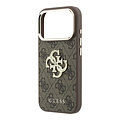 Guess Guess iPhone 18 Pro Max/iPhone 17 Pro Max Hartschalenhülle 4G PU Großes Strasslogo - Braun