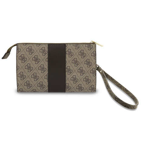 Guess Guess Handytasche 4G - PU - rundes 4G-Logo - klassisches Logo - Streifenmuster Braun Guess Guess Handytasche 4G - PU - rundes 4G-Logo - klassisches Logo - Streifenmuster Braun
