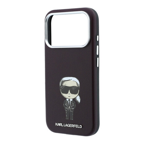 Karl Lagerfeld Karl iPhone 18 Pro Max Hülle Hartschale - MagSafe - SW - glattes PU - Ikonik Sketch Bordeauxrot Karl Lagerfeld Karl iPhone 18 Pro Max Hülle Hartschale - MagSafe - SW - glattes PU - Ikonik Sketch Bordeauxrot