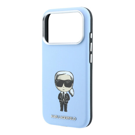 Karl Lagerfeld Karl iPhone 18 Pro Hoesje harde behuizing - MagSafe - SW - glad PU - Ikonik Sketch Lichtblauw Karl Lagerfeld Karl iPhone 18 Pro Hoesje harde behuizing - MagSafe - SW - glad PU - Ikonik Sketch Lichtblauw