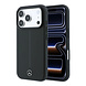 Mercedes-Benz Mercedes-Benz iPhone 18 Pro Coque structure rigide - MagSafe - cuir PU - Semi Wrap - Iconic Line Noir