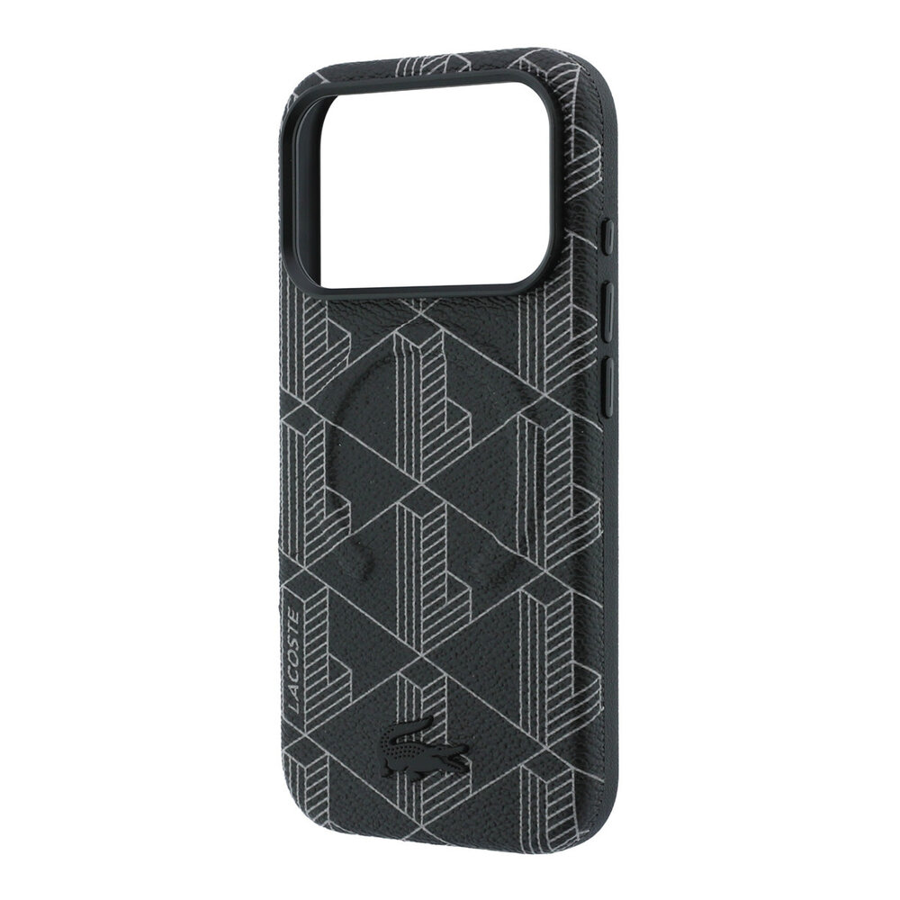 Lacoste Lacoste iPhone 18 Pro Hoesje harde behuizing - MagSafe - PVC - The Blend - reliëf Zwart Lacoste Lacoste iPhone 18 Pro Hoesje harde behuizing - MagSafe - PVC - The Blend - reliëf Zwart
