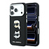 Karl iPhone 18 Pro Case hard shell - SW - PU - Saffiano - K&C Heads pins - logo Black Karl iPhone 18 Pro Case hard shell - SW - PU - Saffiano - K&C Heads pins - logo Black