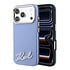 Karl iPhone 18 Pro Max Coque structure rigide - MagSafe - SW - PU grainé - logo signature en résine Bleu clair Karl iPhone 18 Pro Max Coque structure rigide - MagSafe - SW - PU grainé - logo signature en résine Bleu clair