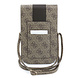 Guess Guess Phone pouch 4G - PU - round 4G logo - classic logo - stripe pattern - carrying strap Brown Guess Guess Phone pouch 4G - PU - round 4G logo - classic logo - stripe pattern - carrying strap Brown
