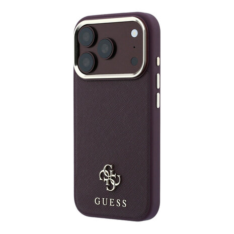 Guess Guess iPhone 18 Pro Hülle Hartschale - MagSafe - Saffiano - kleines 4G - Classic Bordeauxrot Guess Guess iPhone 18 Pro Hülle Hartschale - MagSafe - Saffiano - kleines 4G - Classic Bordeauxrot