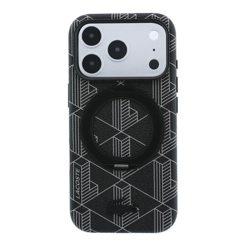 Lacoste Lacoste iPhone 18 Pro/iPhone 17 Pro Hartschalenhülle MagSafe PVC The Blend Ringständer - Schwarz