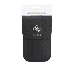 Guess Guess Pochette pour téléphone Peony - PU - logo 4G - logo classique - motif à rayures - bandoulière Noir Guess Guess Pochette pour téléphone Peony - PU - logo 4G - logo classique - motif à rayures - bandoulière Noir