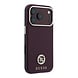 Guess Guess iPhone 18 Pro Hülle Hartschale - MagSafe - SW - genarbtes PU - rundes Strasslogo Bordeauxrot Guess Guess iPhone 18 Pro Hülle Hartschale - MagSafe - SW - genarbtes PU - rundes Strasslogo Bordeauxrot