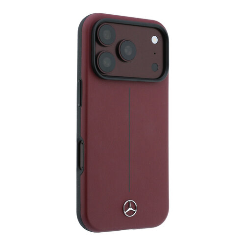Mercedes-Benz Mercedes-Benz iPhone 18 Pro/iPhone 17 Pro Hartschalenhülle MagSafe PU-Kunstleder Teilbezug Ikonische Linie - Bordeaux