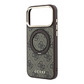 Guess Guess iPhone 18 Pro Max/iPhone 17 Pro Max Hartschalenhülle MagSafe PU 4G 360° Ringständer Klassisches Logo - Braun