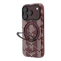 Lacoste Lacoste iPhone 18 Pro Max/iPhone 17 Pro Max Hartschalenhülle MagSafe PVC The Blend Ringständer - Bordeaux