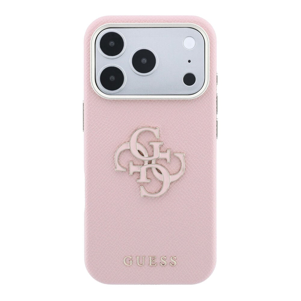 Guess Guess iPhone 18 Pro Max Hoesje harde behuizing - SW - generfd PU - groot logo van hars Roze Guess Guess iPhone 18 Pro Max Hoesje harde behuizing - SW - generfd PU - groot logo van hars Roze