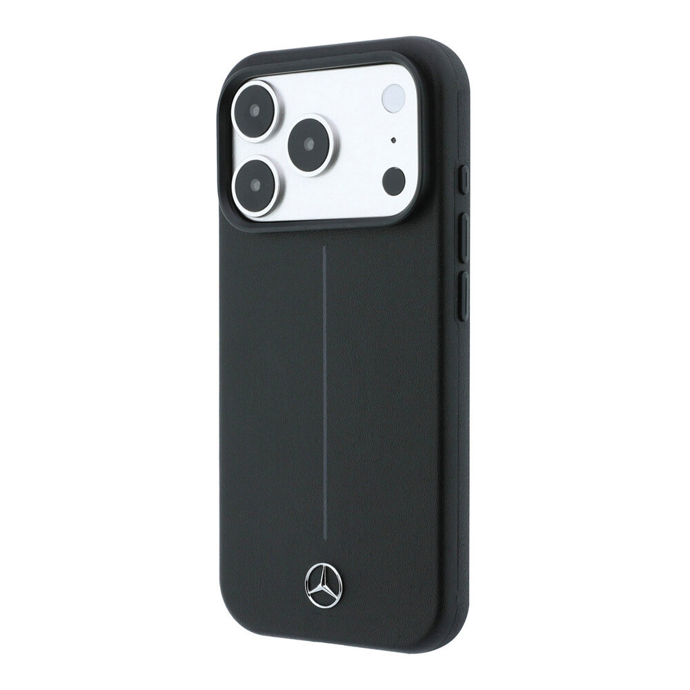 Mercedes-Benz Mercedes-Benz iPhone 18 Pro Hülle Hartschale - MagSafe - PU-Leder - Semi Wrap - Iconic Line Schwarz Mercedes-Benz Mercedes-Benz iPhone 18 Pro Hülle Hartschale - MagSafe - PU-Leder - Semi Wrap - Iconic Line Schwarz