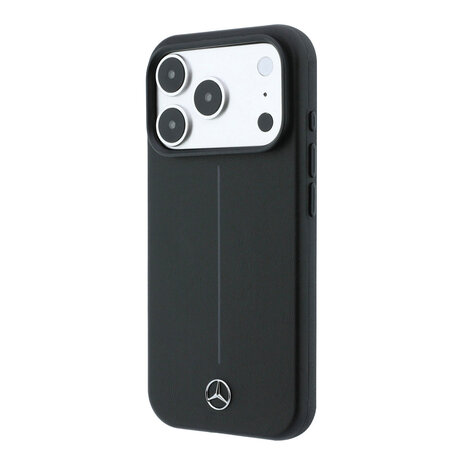 Mercedes-Benz Mercedes-Benz iPhone 18 Pro Hülle Hartschale - MagSafe - PU-Leder - Semi Wrap - Iconic Line Schwarz Mercedes-Benz Mercedes-Benz iPhone 18 Pro Hülle Hartschale - MagSafe - PU-Leder - Semi Wrap - Iconic Line Schwarz