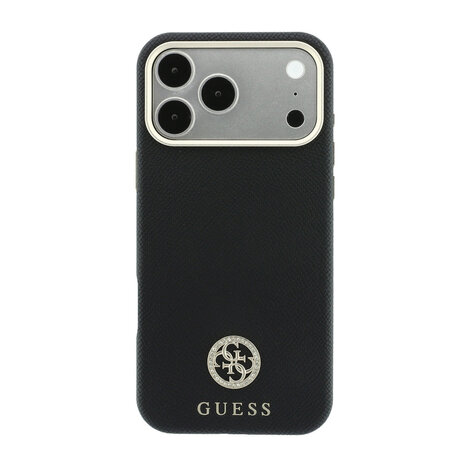 Guess Guess iPhone 18 Pro Max Hülle Hartschale - MagSafe - SW - genarbtes PU - rundes Strasslogo Schwarz Guess Guess iPhone 18 Pro Max Hülle Hartschale - MagSafe - SW - genarbtes PU - rundes Strasslogo Schwarz