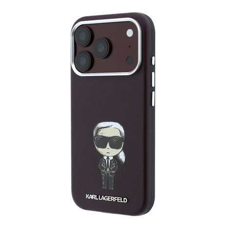 Karl Lagerfeld Karl iPhone 18 Pro Max Hoesje harde behuizing - MagSafe - SW - glad PU - Ikonik Sketch Bordeauxrood Karl Lagerfeld Karl iPhone 18 Pro Max Hoesje harde behuizing - MagSafe - SW - glad PU - Ikonik Sketch Bordeauxrood