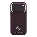 Guess Guess iPhone 18 Pro/iPhone 17 Pro Hartschalenhülle MagSafe Saffiano Kleines 4G-Logo Klassisches Logo - Bordeaux