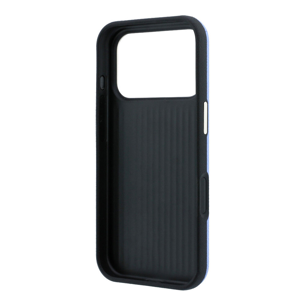 Guess Guess iPhone 18 Pro Max Hoesje harde behuizing - SW - generfd PU - groot logo van hars Lichtblauw Guess Guess iPhone 18 Pro Max Hoesje harde behuizing - SW - generfd PU - groot logo van hars Lichtblauw