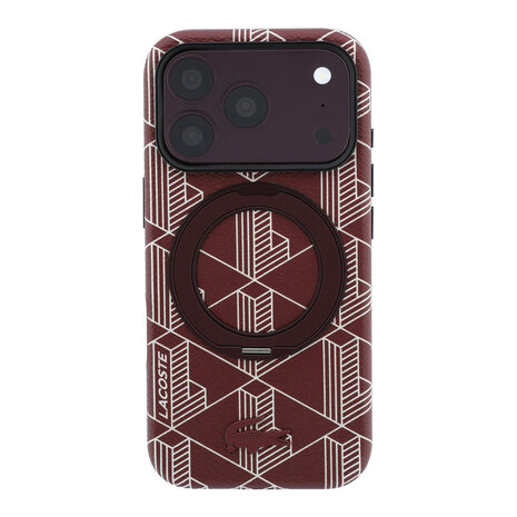 Lacoste Lacoste iPhone 18 Pro Max Hoesje harde behuizing - MagSafe - PVC - The Blend - ringstandaard Bordeauxrood Lacoste Lacoste iPhone 18 Pro Max Hoesje harde behuizing - MagSafe - PVC - The Blend - ringstandaard Bordeauxrood