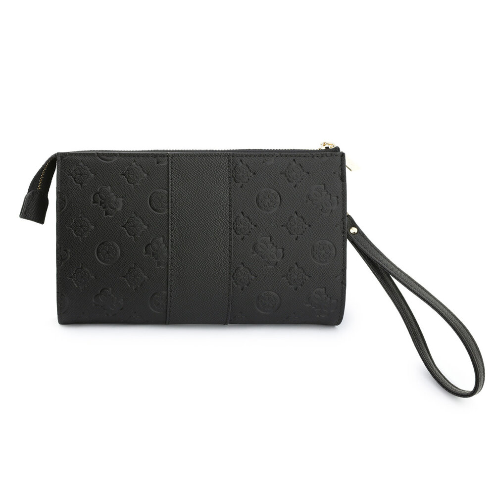 Guess Guess Phone pouch Peony - PU - 4G logo - classic logo - stripe pattern Black Guess Guess Phone pouch Peony - PU - 4G logo - classic logo - stripe pattern Black