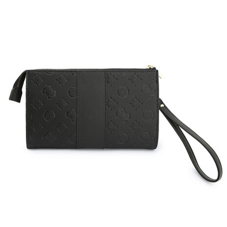 Guess Guess Phone pouch Peony - PU - 4G logo - classic logo - stripe pattern Black Guess Guess Phone pouch Peony - PU - 4G logo - classic logo - stripe pattern Black
