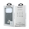 Karl Lagerfeld Karl Lagerfeld iPhone 18 Pro Max/iPhone 17 Pro Max Hartschalenhülle MagSafe PU 360° Ringständer KC Heads-Anstecker - Schwarz