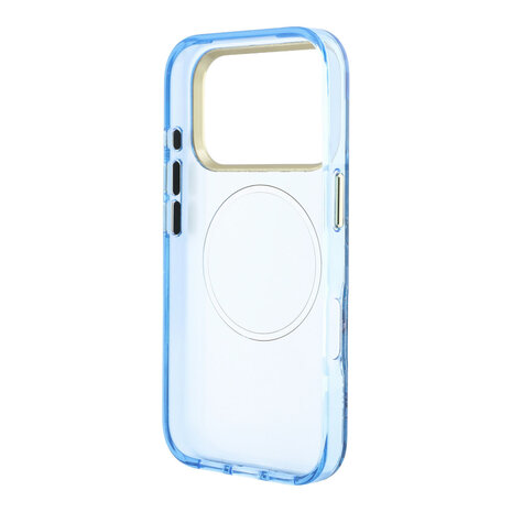 Guess Guess iPhone 18 Pro Coque structure rigide - MagSafe - IML - paillettes - Blossom Roses Bleu clair Guess Guess iPhone 18 Pro Coque structure rigide - MagSafe - IML - paillettes - Blossom Roses Bleu clair