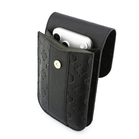 Guess Guess Phone pouch Peony - PU - 4G logo - classic logo - stripe pattern - carrying strap Black Guess Guess Phone pouch Peony - PU - 4G logo - classic logo - stripe pattern - carrying strap Black