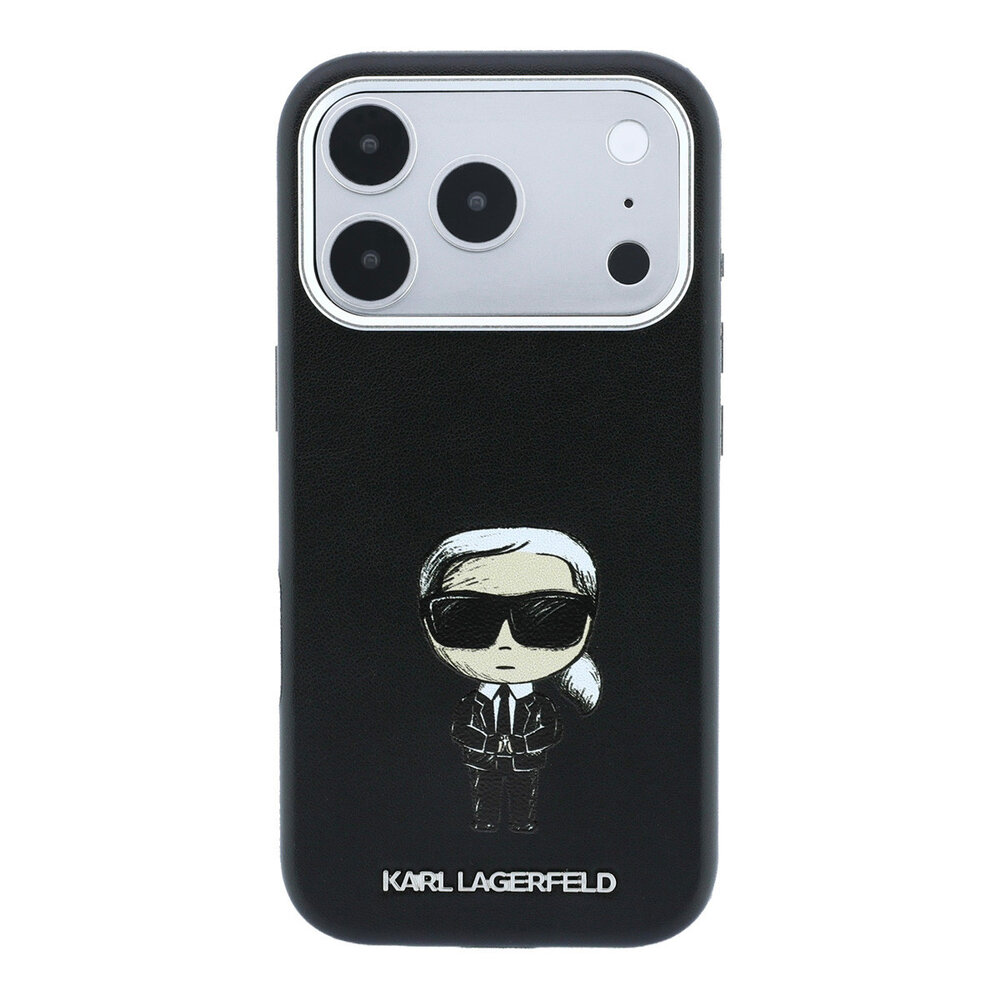 Karl Lagerfeld Karl iPhone 18 Pro Max Coque structure rigide - MagSafe - SW - PU lisse - Ikonik Sketch Noir Karl Lagerfeld Karl iPhone 18 Pro Max Coque structure rigide - MagSafe - SW - PU lisse - Ikonik Sketch Noir