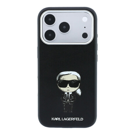 Karl Lagerfeld Karl iPhone 18 Pro Max Hoesje harde behuizing - MagSafe - SW - glad PU - Ikonik Sketch Zwart