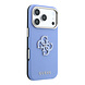 Guess Guess iPhone 18 Pro Hoesje harde behuizing - SW - generfd PU - groot logo van hars Lichtblauw Guess Guess iPhone 18 Pro Hoesje harde behuizing - SW - generfd PU - groot logo van hars Lichtblauw