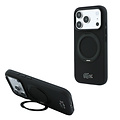 Lacoste Lacoste iPhone 18 Pro/iPhone 17 Pro Hartschalenhülle MagSafe PVC Petit Piqué Ringständer - Schwarz